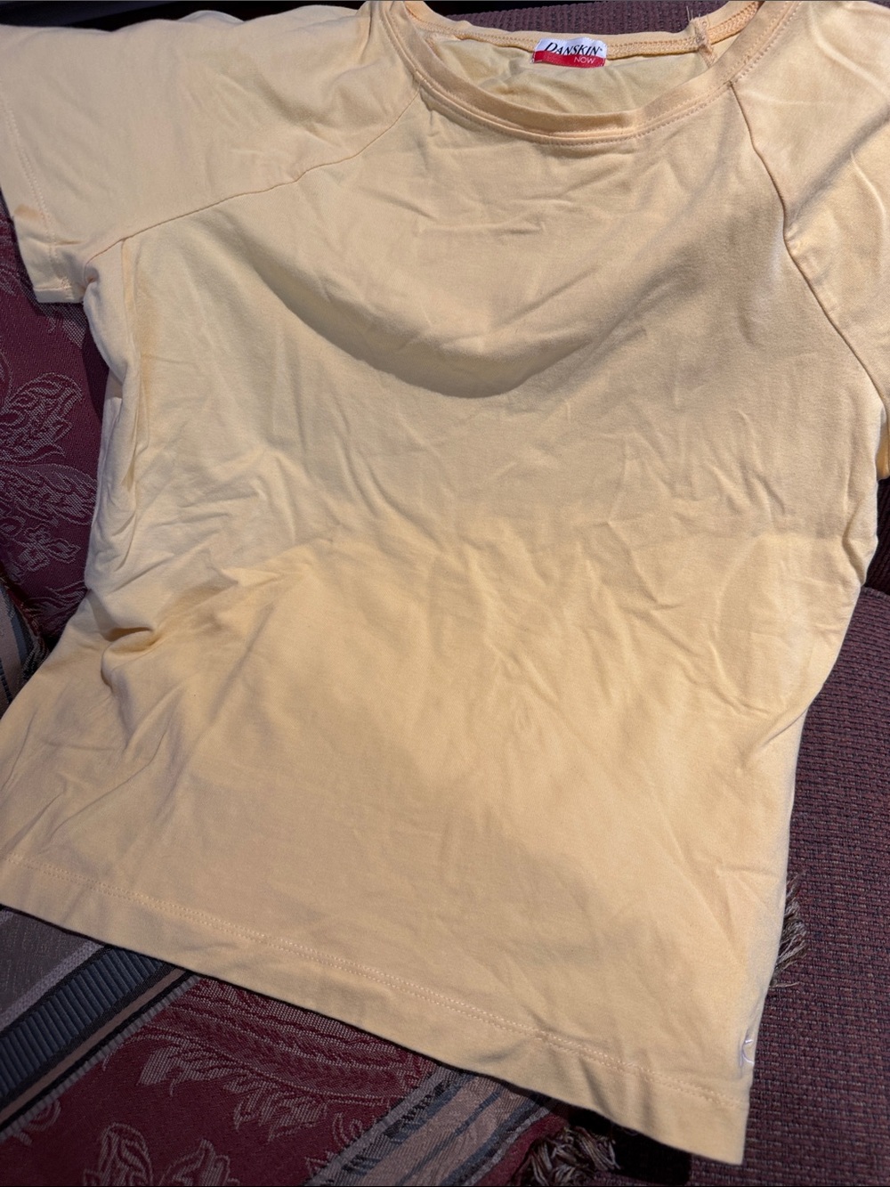 Danskin Pale Yellow Crewneck Tee